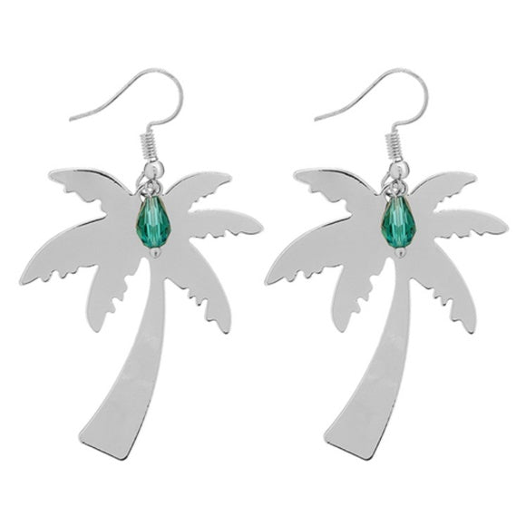 Silver Palm Tree Earrings