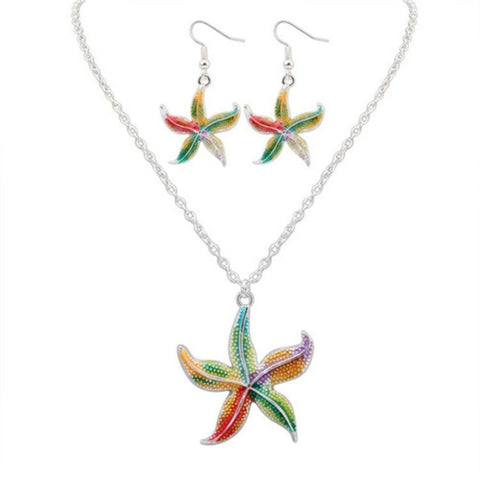 Colorful Starfish Necklace