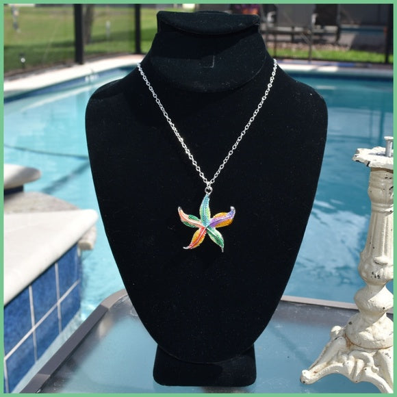 Colorful Starfish Necklace